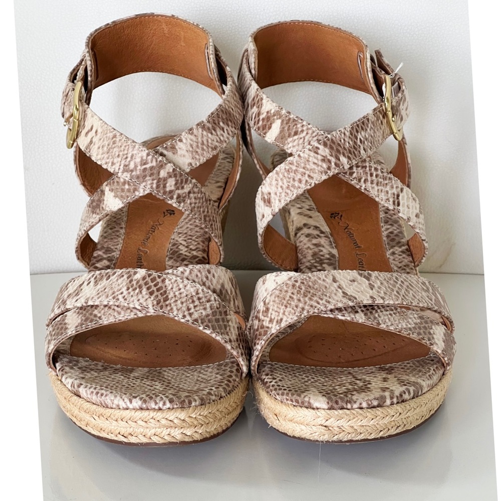 Sofft brand Inez Espadrille Wedge Espadrille Snake Print Sandals Size 11 - Picture 5 of 15